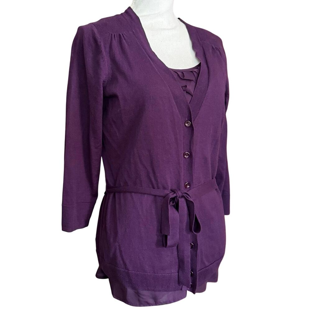 The Limited 2 piece set cami tank with cardigan twinset sweater L large - Picture 4 of 15
